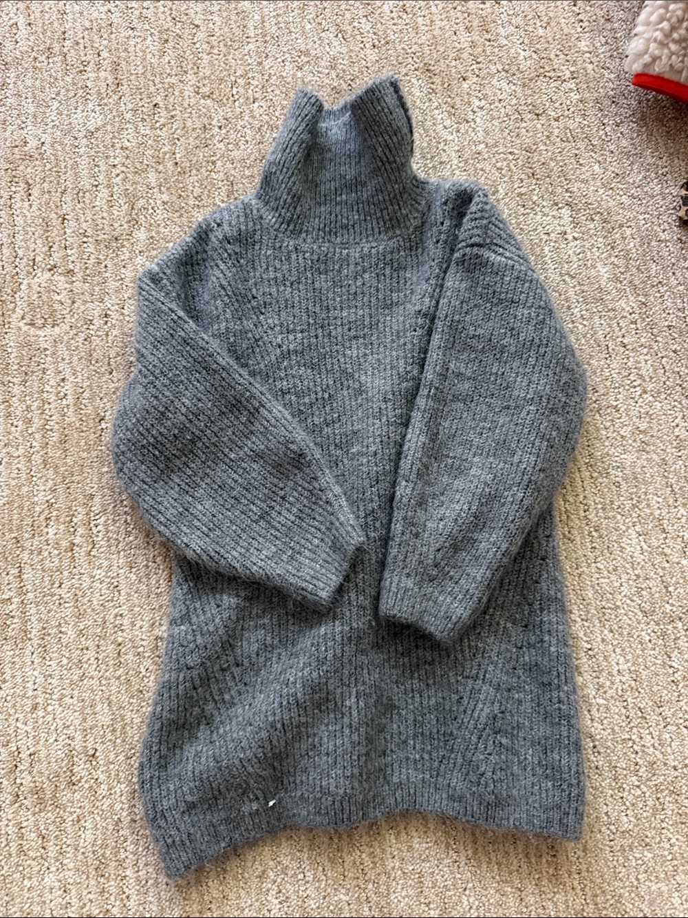 Cozy Grey Turtleneck Sweater for Kids